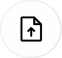 Icon of a document with an upward arrow inside a grey circle.