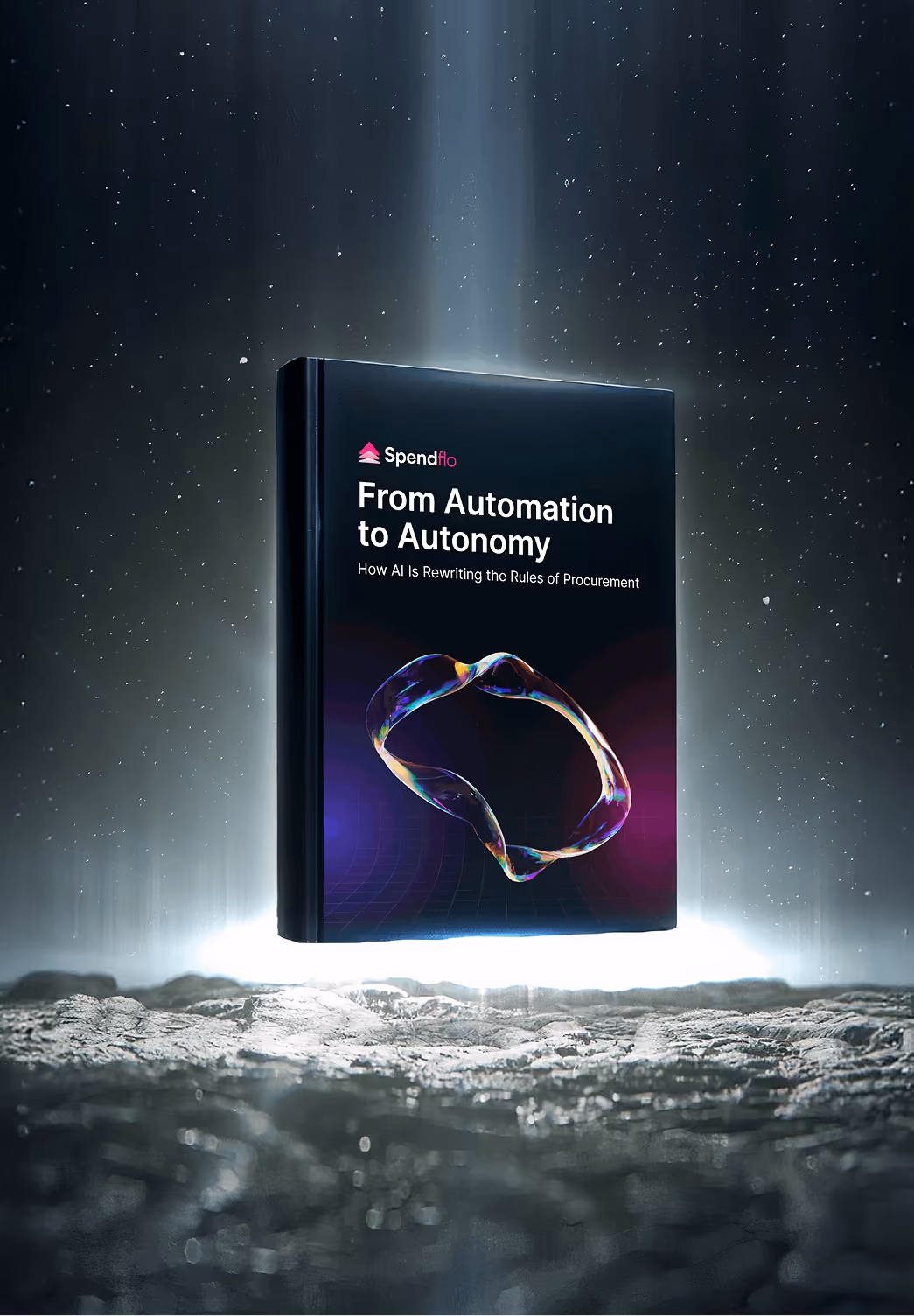 Book titled 'From Automation to Autonomy' with subtitle 'How AI is Rewriting the Rules of Procurement'.