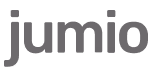 Jumio company logo with stylized text in black and gray colors on transparent background.
