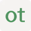 Green lowercase letters o and t on a white rounded square background.
