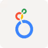 Stylized magnifying glass icon with red, green, yellow, and blue circular elements.
