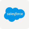 Salesforce company logo with white text inside a blue cloud shape.