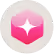 Pink 3D cube with a white glowing star on a soft pink to beige gradient background.