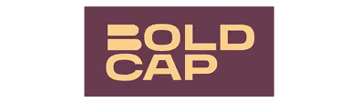 Logo with the text BOLD CAP in bold uppercase letters on a maroon background.