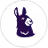Purple stylized llama or alpaca head silhouette inside a white circle.