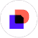 Icon with overlapping purple, red, and blue squares on white background.