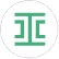 Green stylized letter I and C mirrored to form a symmetrical icon on a white background.
