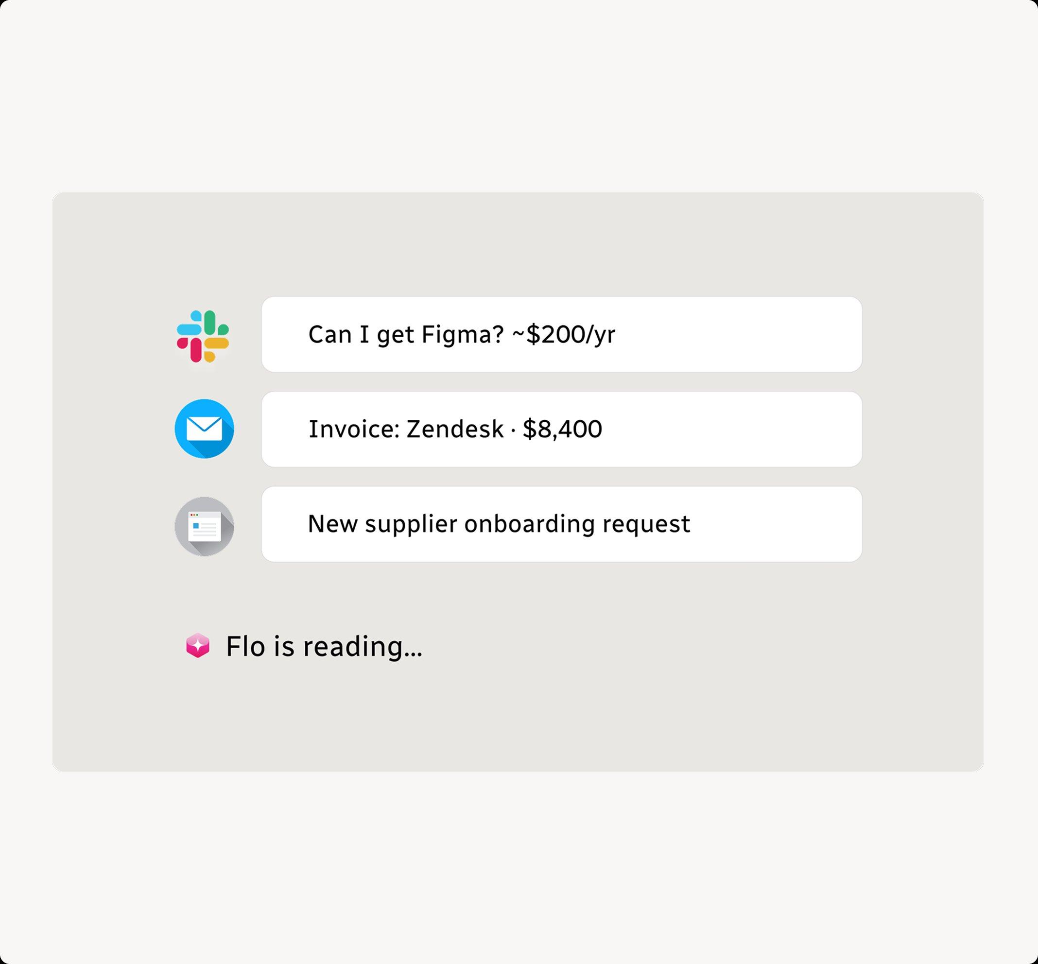 Flo reads invoices from email, Slack, and forms into one structured accounts payable queue.