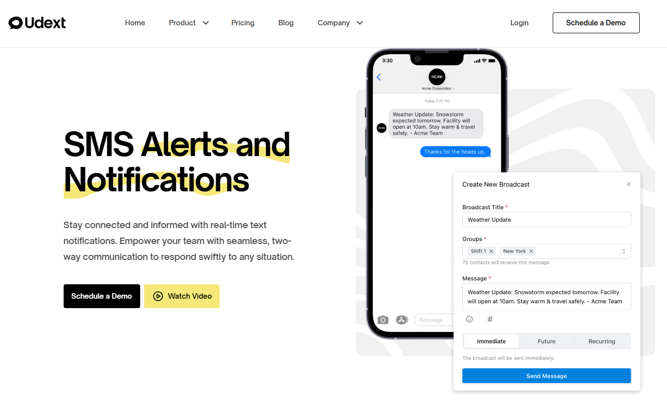 How Udext Simplifies Workforce Text Messaging