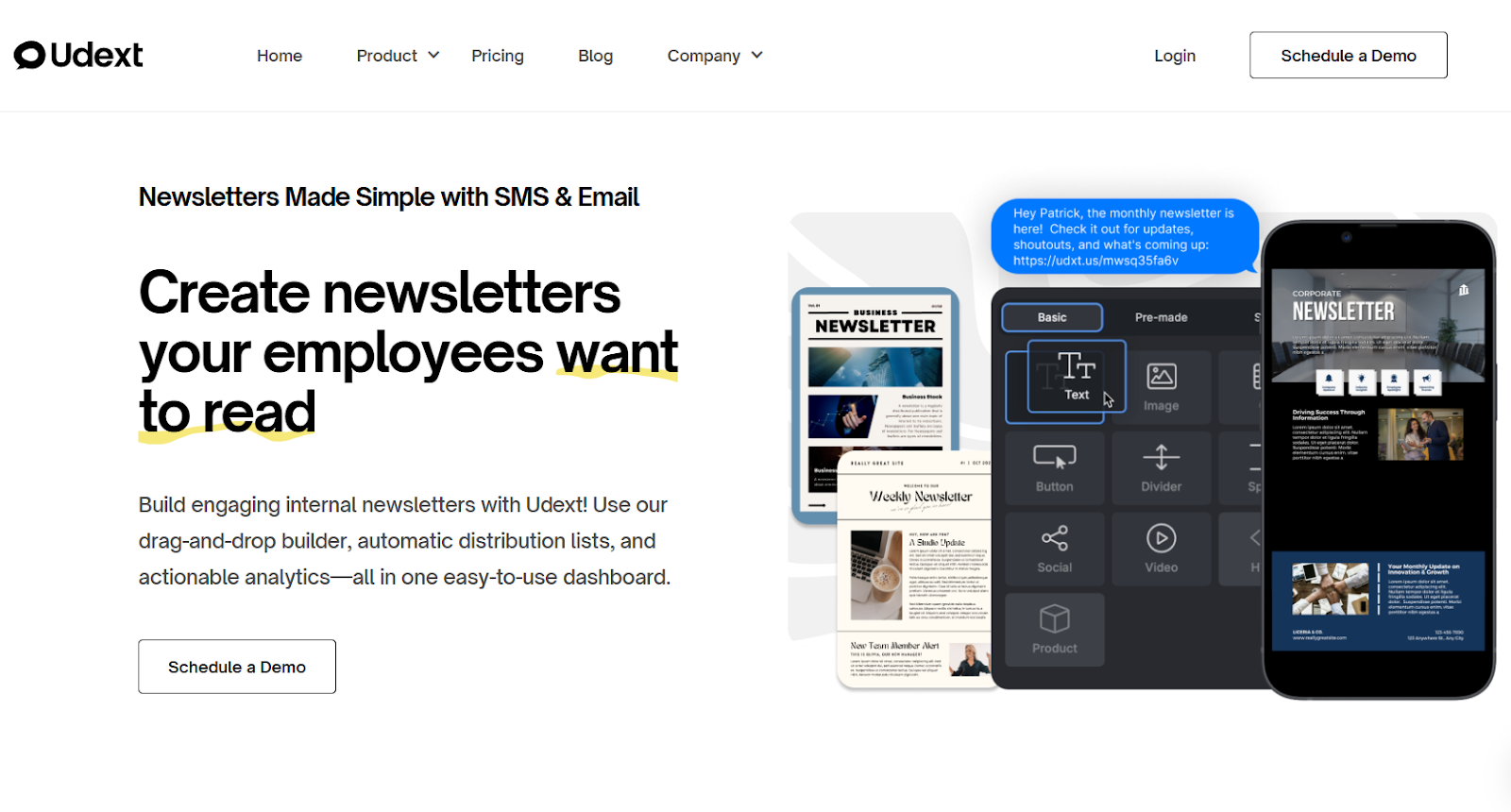 Leverage Udext’s Powerful SMS Newsletter Features  