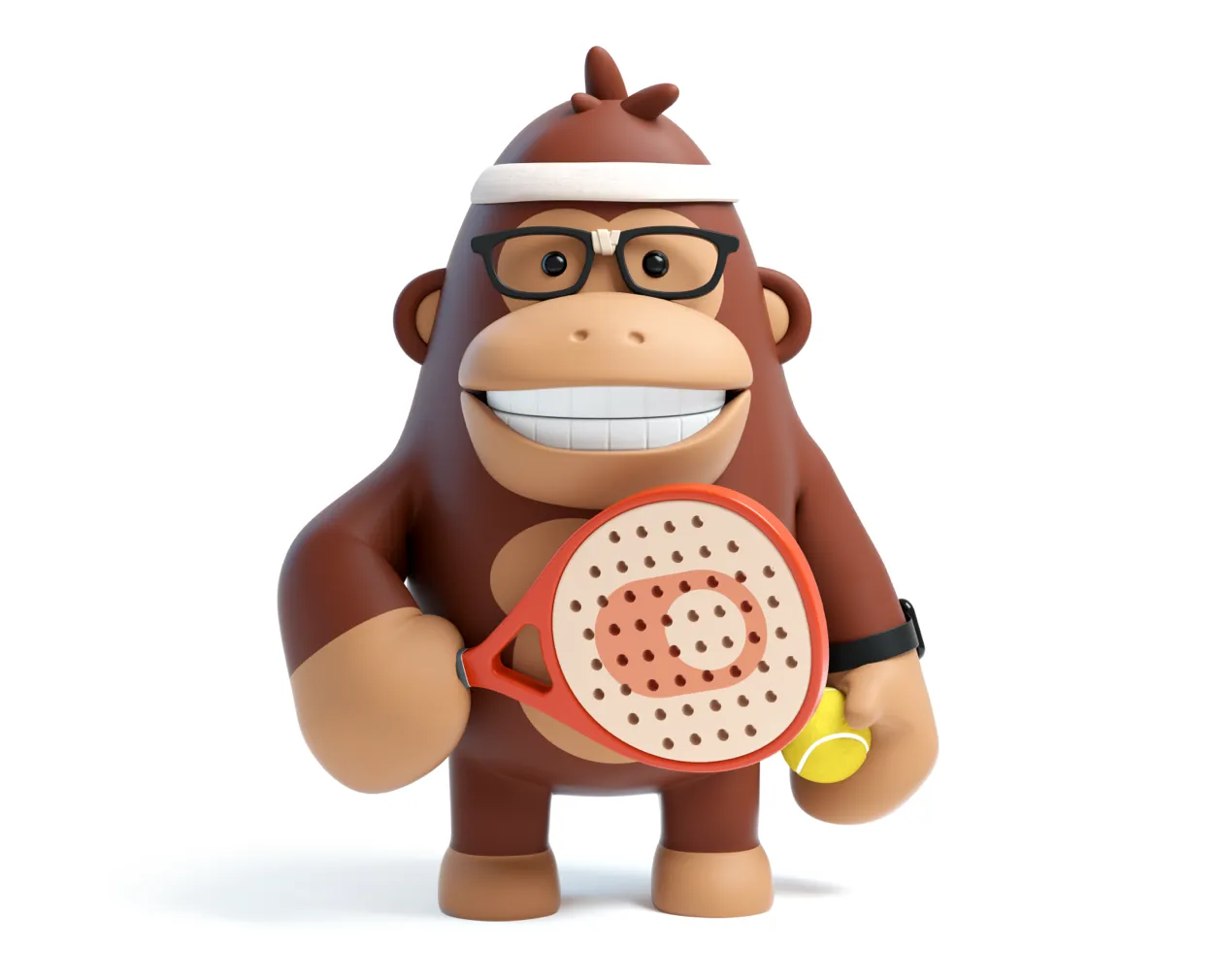 Asedos gorilla med padelracket