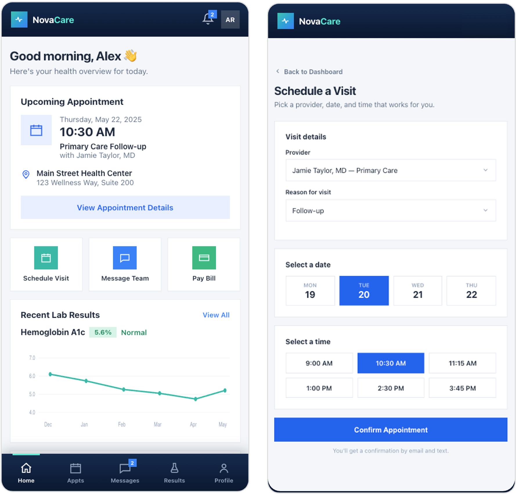 NovaCare — mobile app