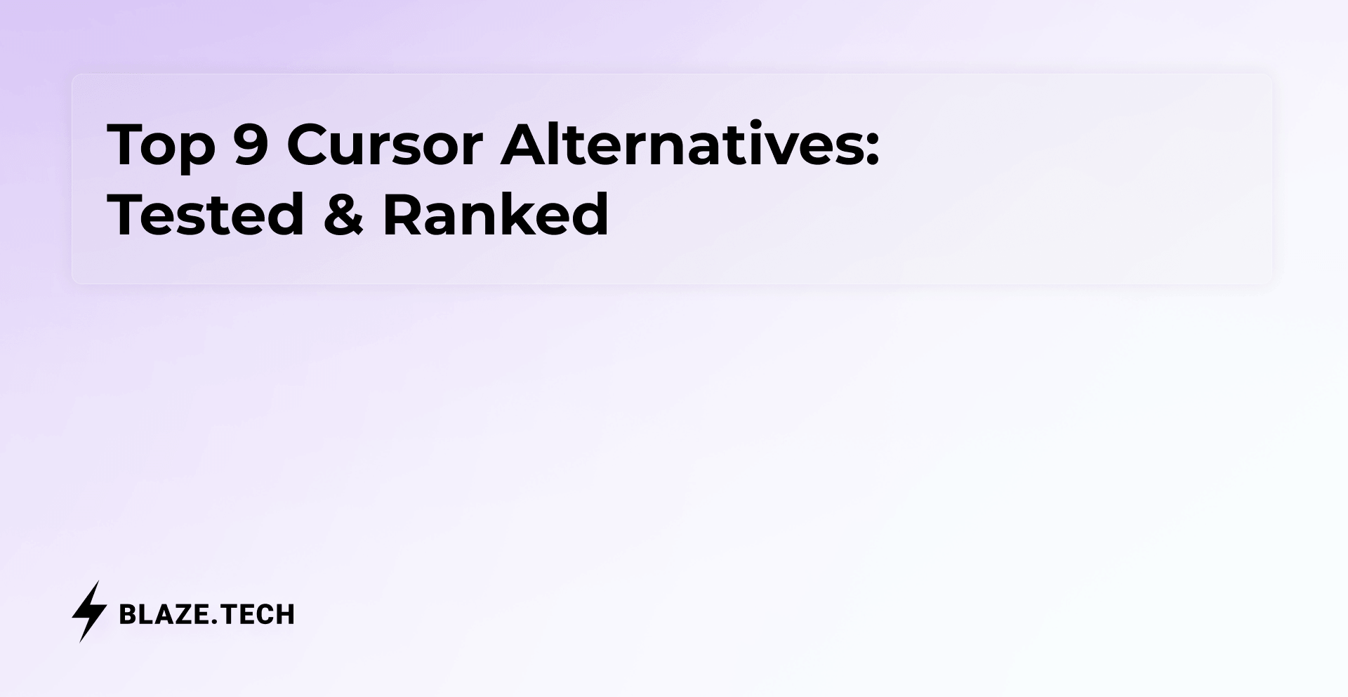 Top 9 Cursor Alternatives: Tested & Ranked 2026