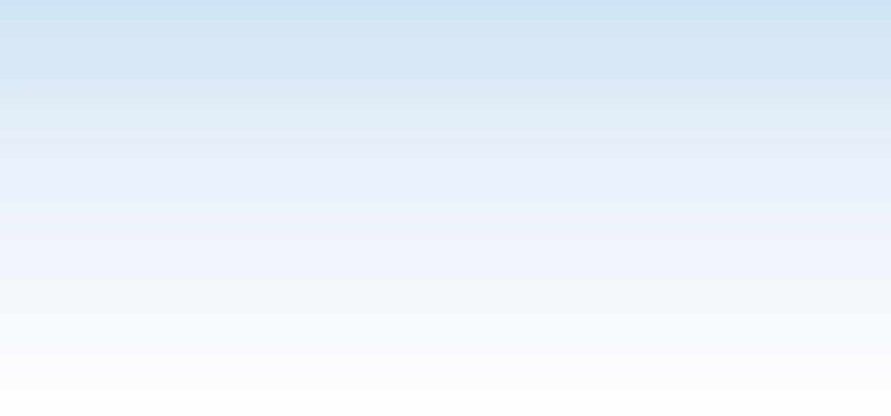 Smooth gradient background transitioning from light blue at the top to white at the bottom.