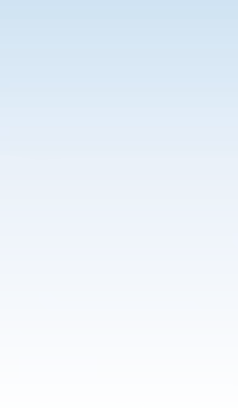 Gradient background transitioning from light blue at the top to very pale blue at the bottom.