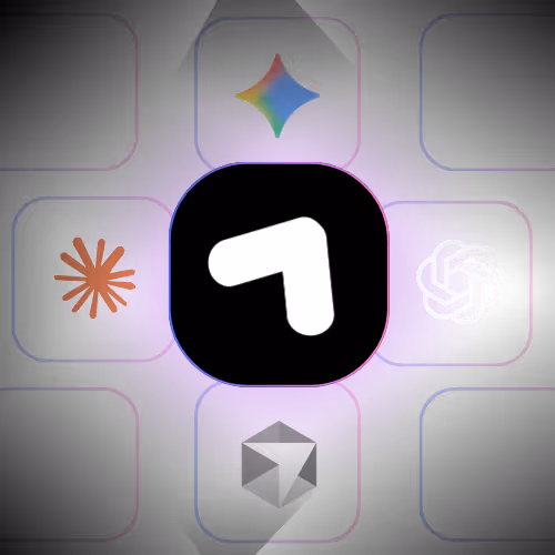 Logos of AI Assistants around Tracxn logo
