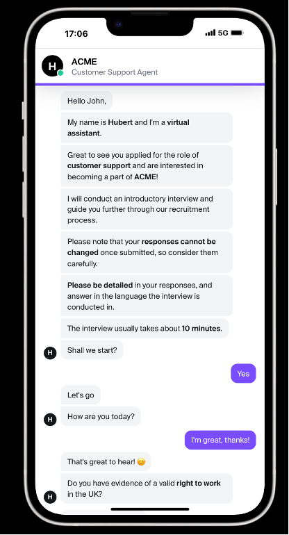 Hubert candidate analytics