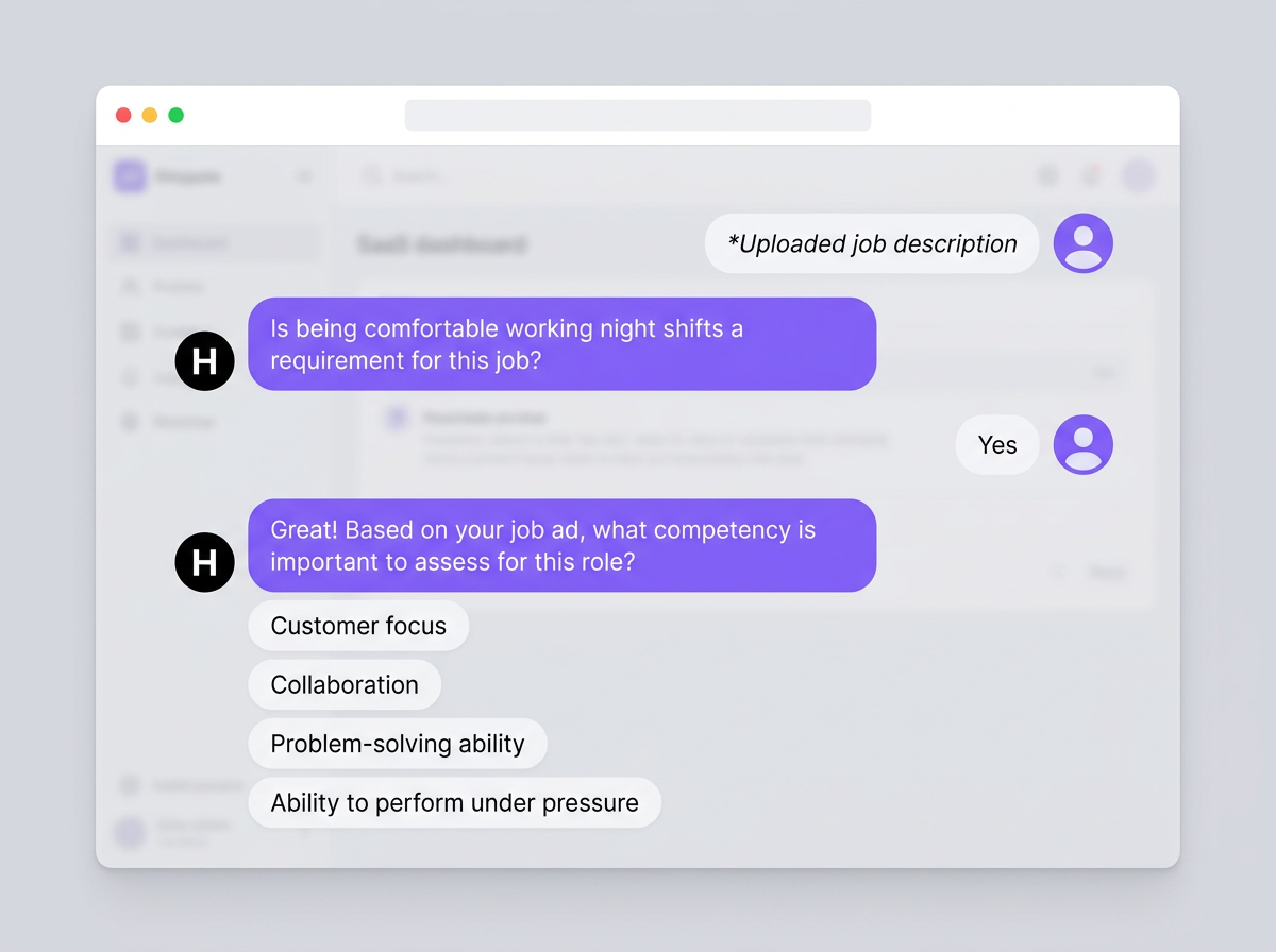 Hubert recruiter dashboard showing scored candidate shortlist