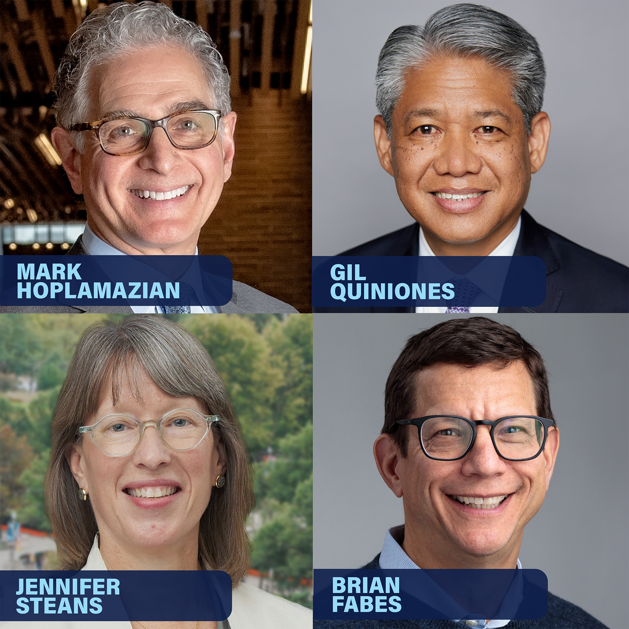 City Club event speakers Mark Hoplamazian, Gil Quiniones, Jennifer Steans and Brian Fabes.