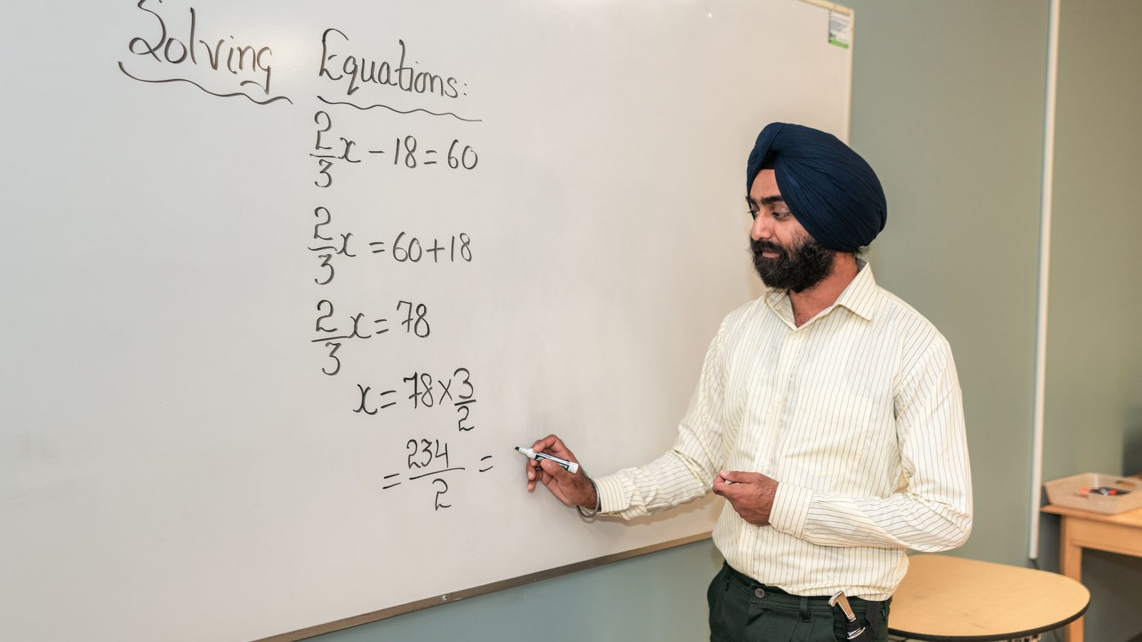 Whiteboard equations planning office.