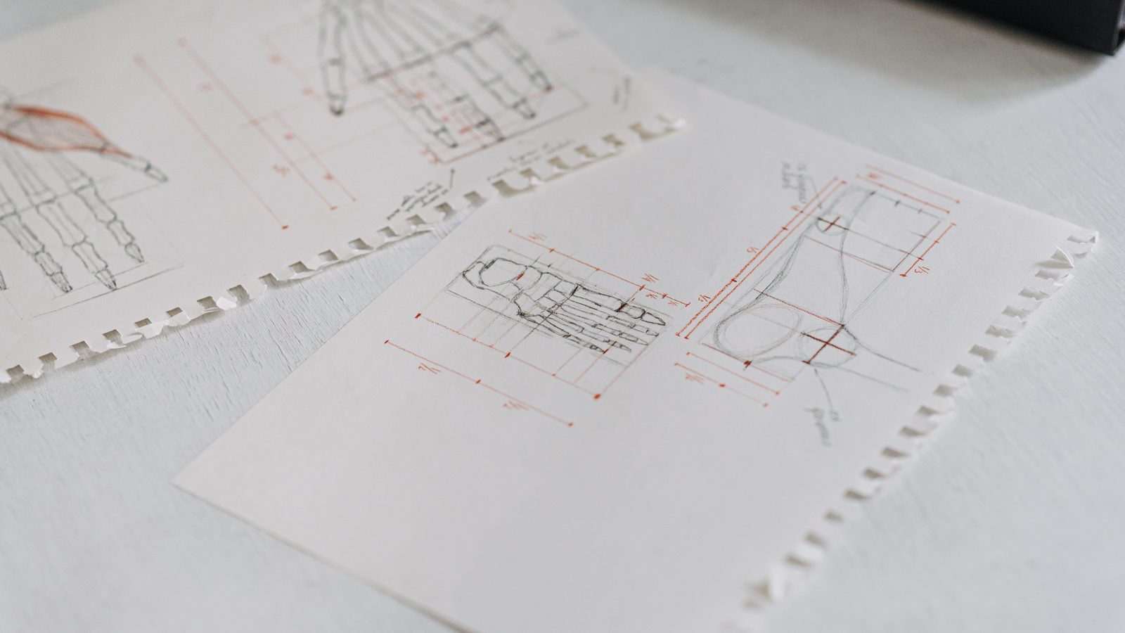 Designer sketching product concept.