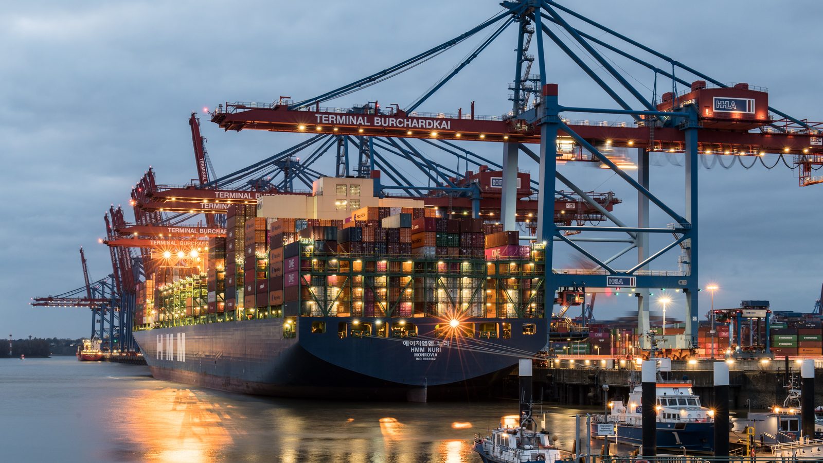 Container ship port shipping crane.