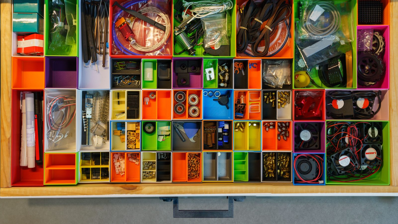 Toolbox parts organiser small compartments.