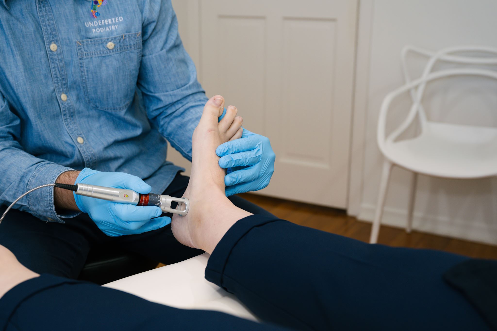 K-Laser treatment being applied