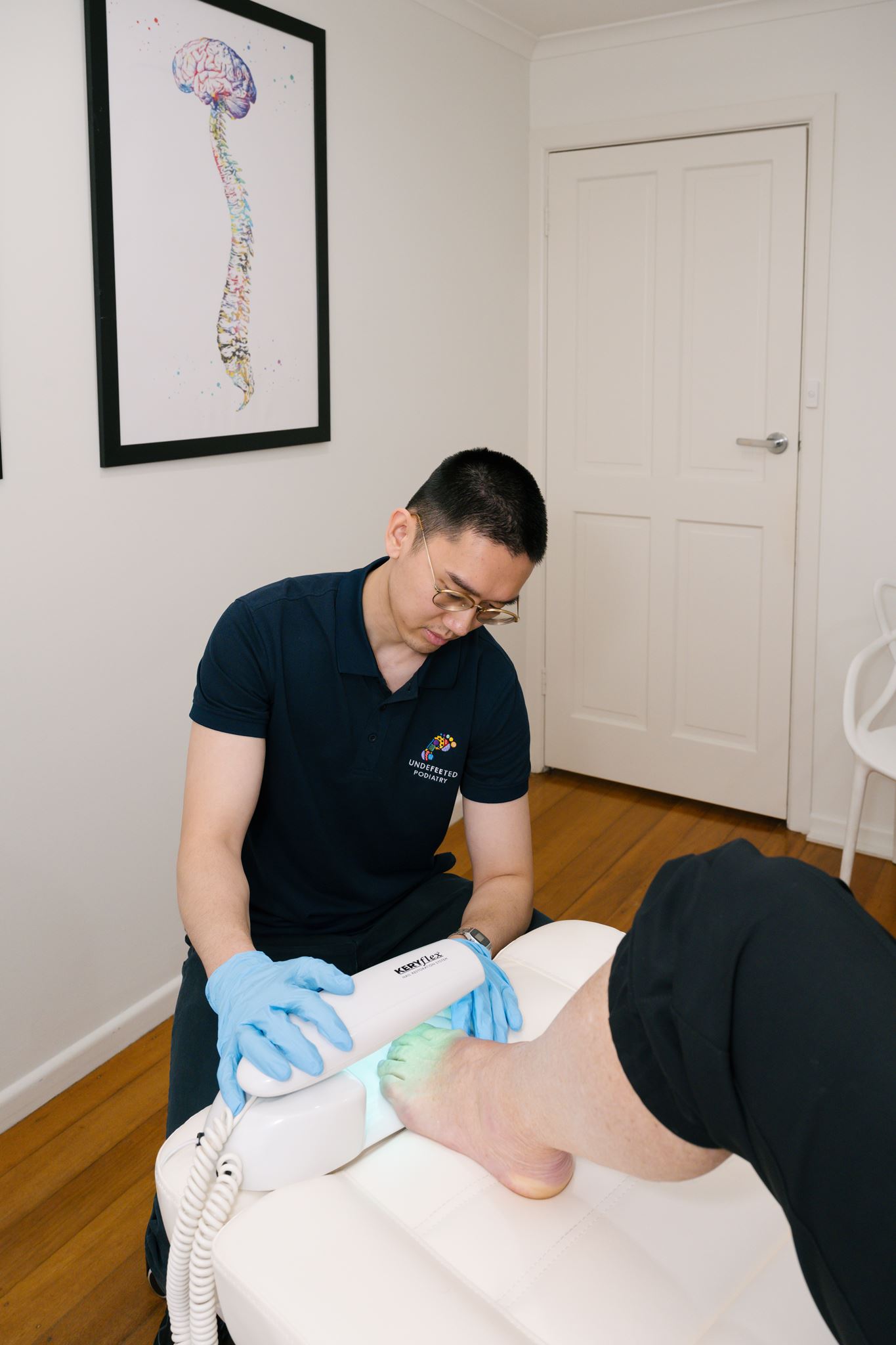 Undefeeted Podiatry — KeryFlex resin sculpting process