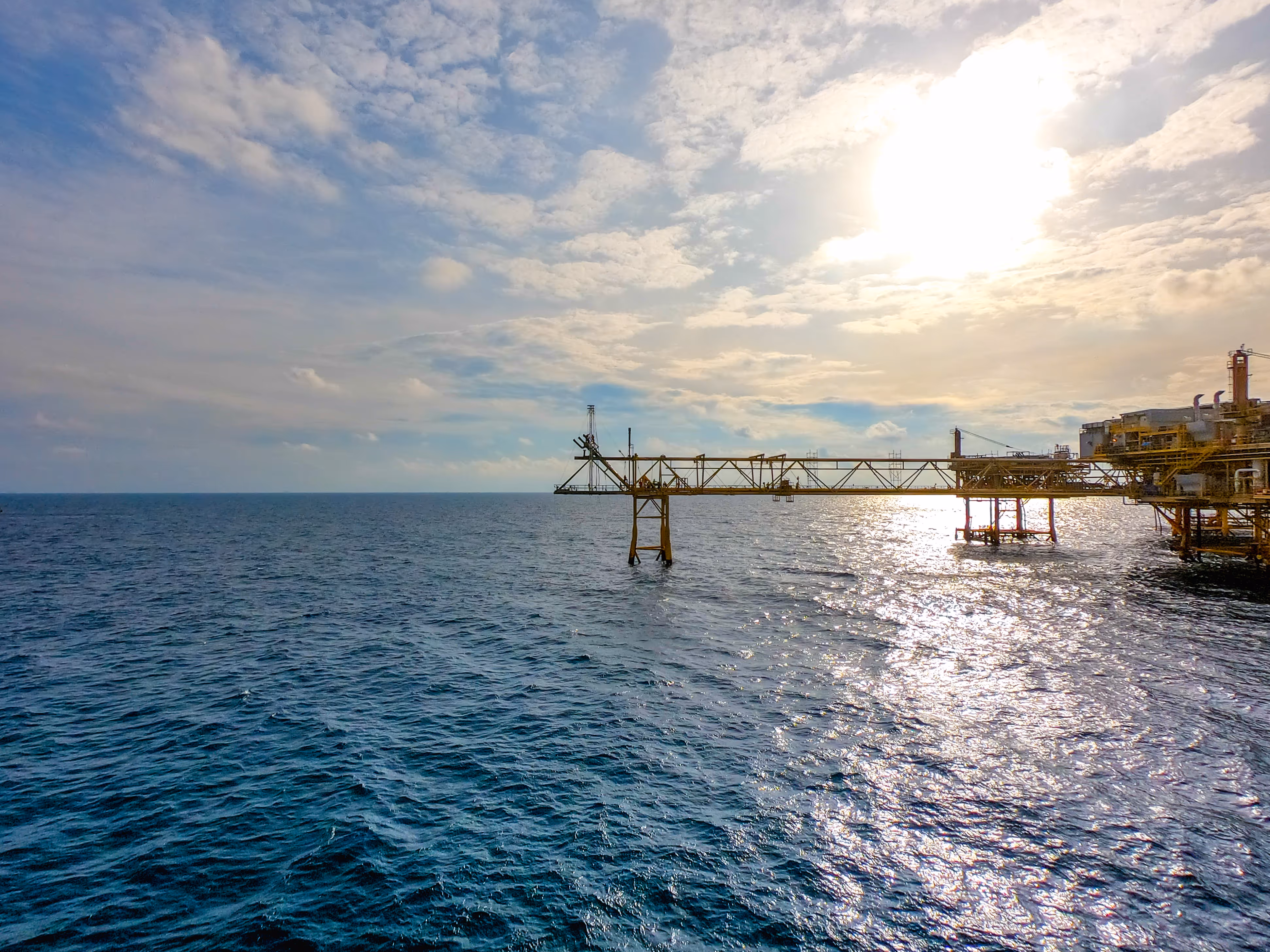 Flare Tip on Connecting bridge to Erawan facility