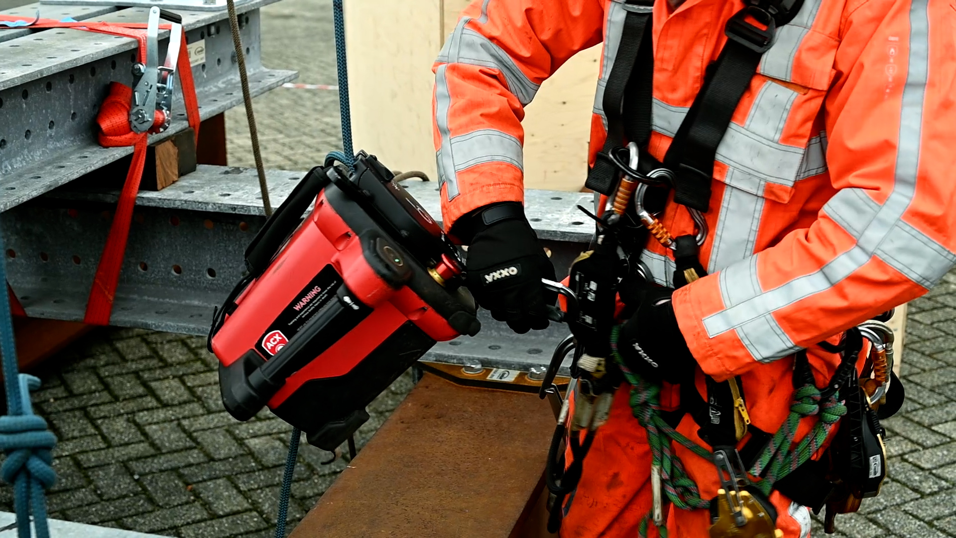 Power Ascender being prepared for use