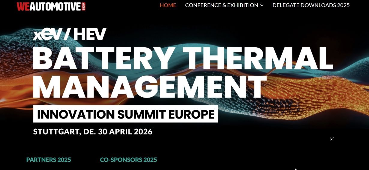 “Promotional banner for the xEV / HEV Battery Thermal Management Innovation Summit Europe 2026 in Stuttgart, highlighting Europe’s premier technical gathering on EV battery thermal management solutions.”