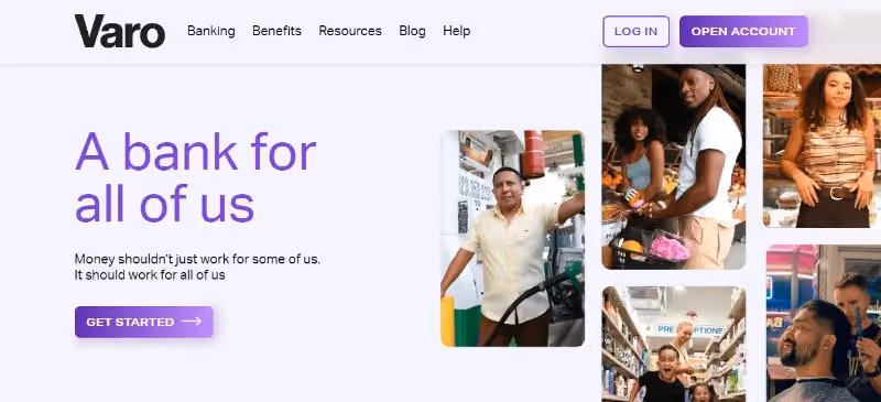 Varo homepage