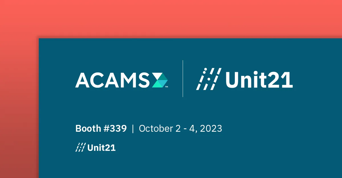 Unit21 at ACAMS 2023 Las Vegas