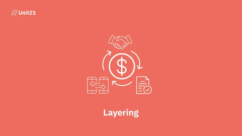 Layering, the second stage of money laundering. 