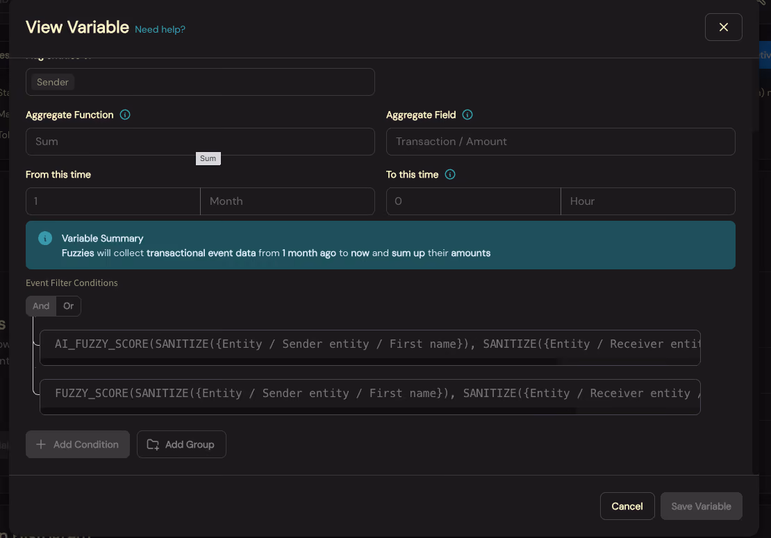 AI embedded in rule logic for AI fraud detection