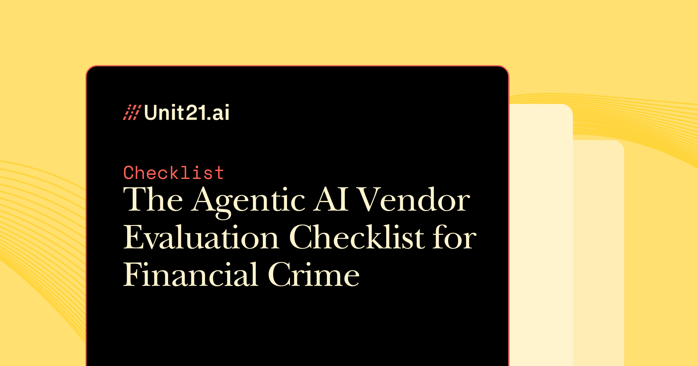 The agentic AI vendor evaluation checklist for financial crime