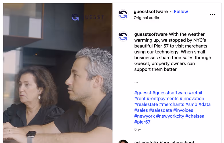 Guesst instagram screenshot