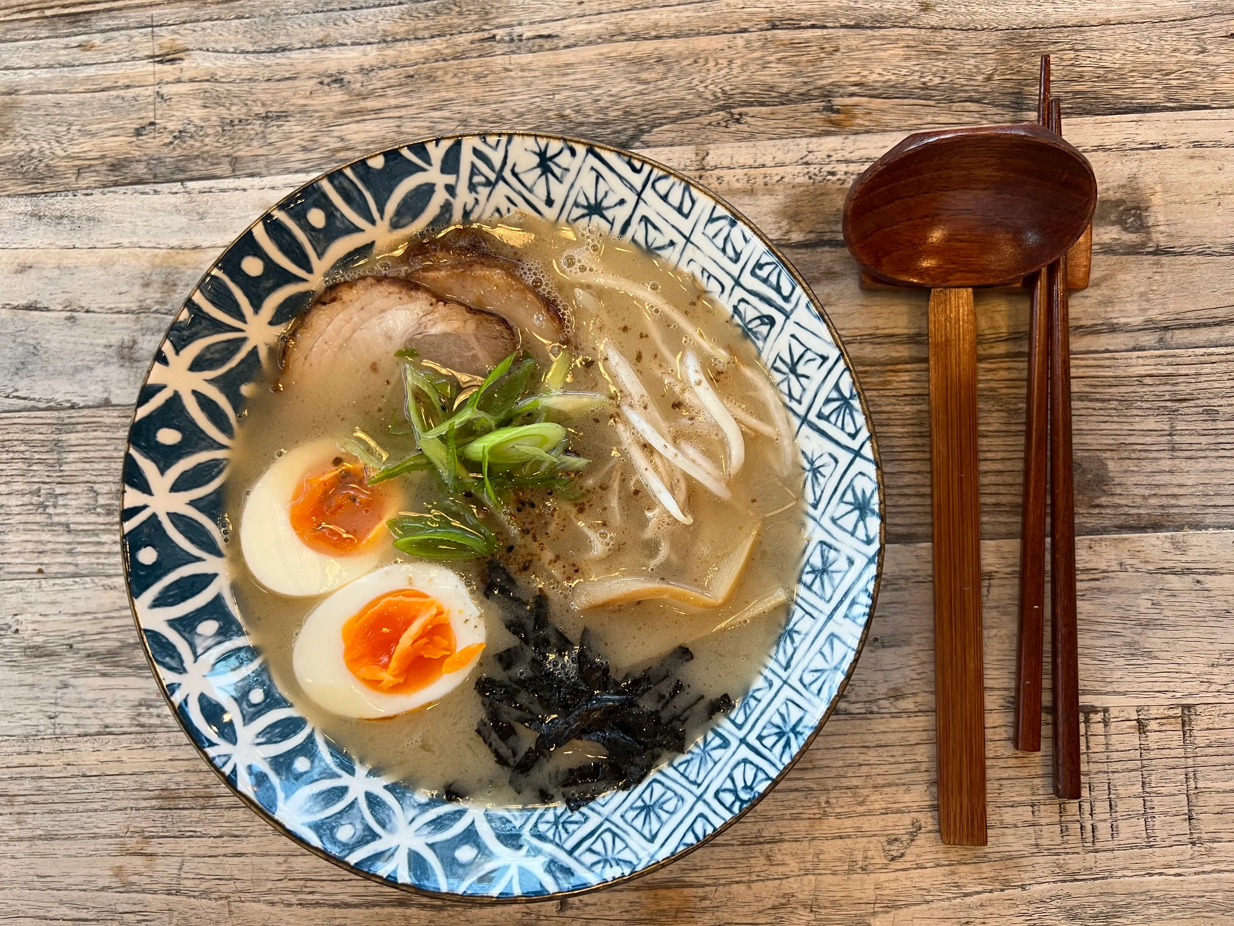 ramen prepped for ramen making cooking class 