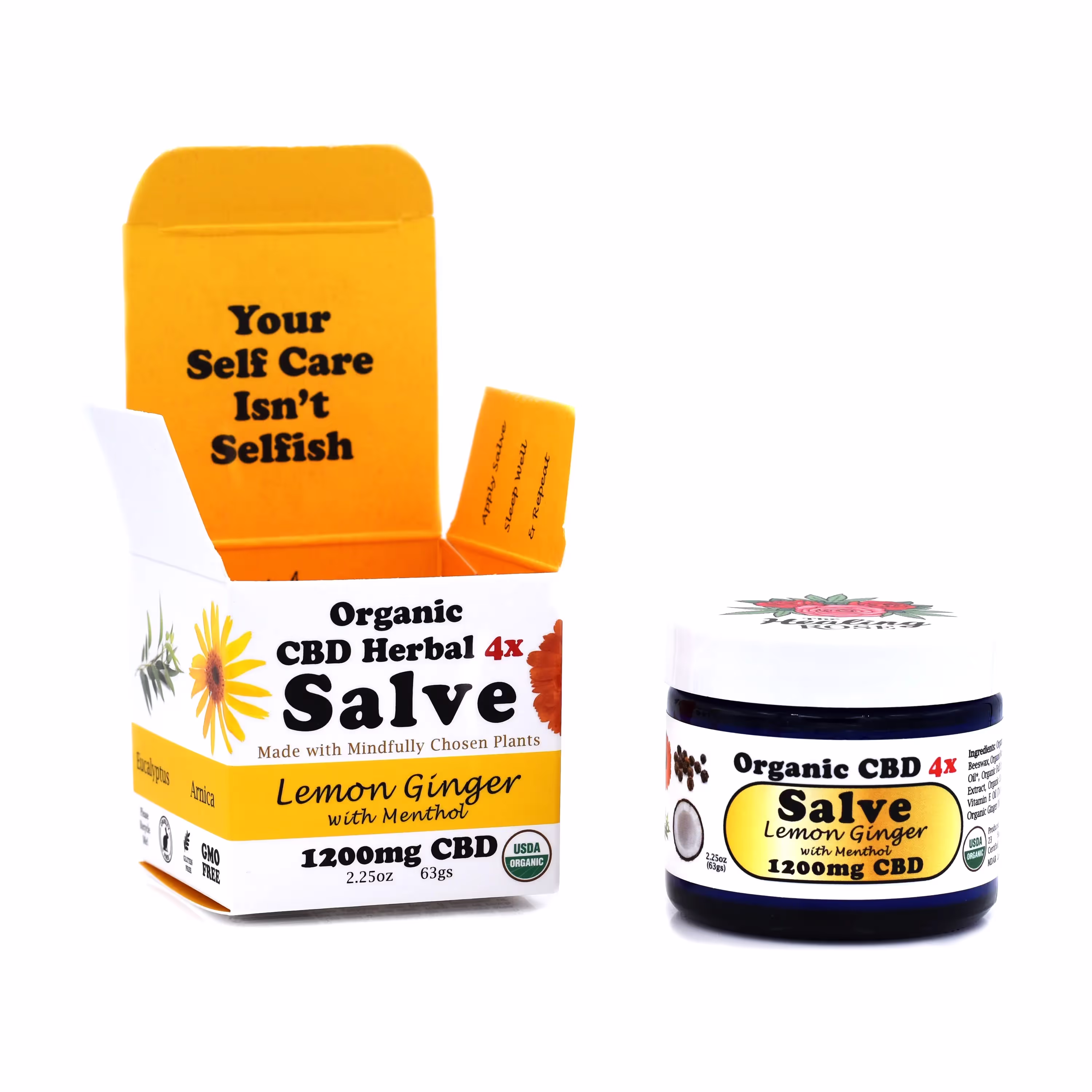 Organic Lemon Ginger CBD Salve | 1200mg