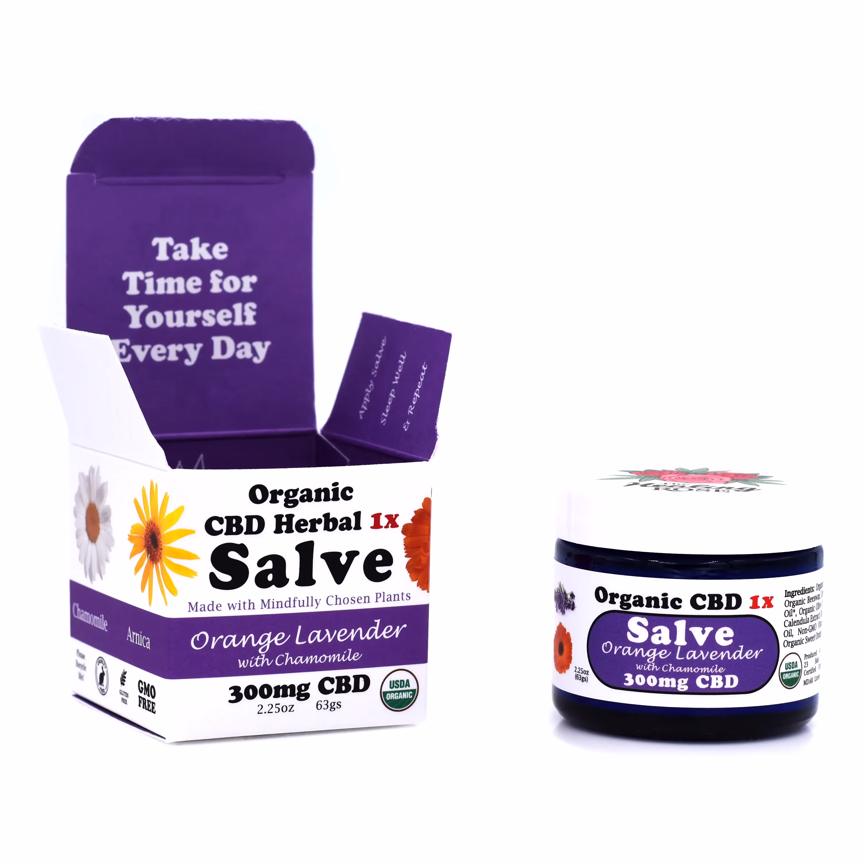 Organic Orange Lavender CBD Salve | 300mg