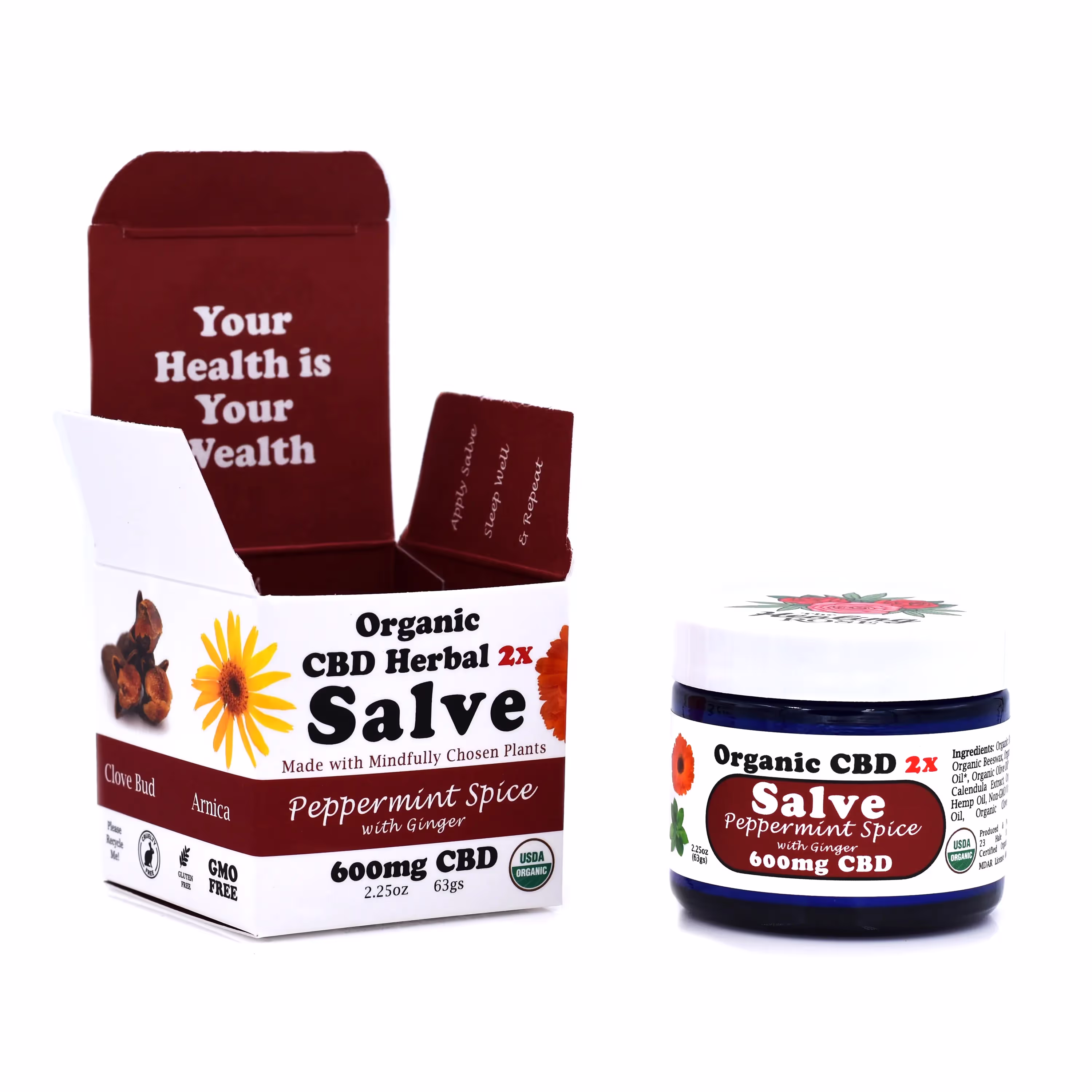 Organic Peppermint Spice CBD Salve | 600mg