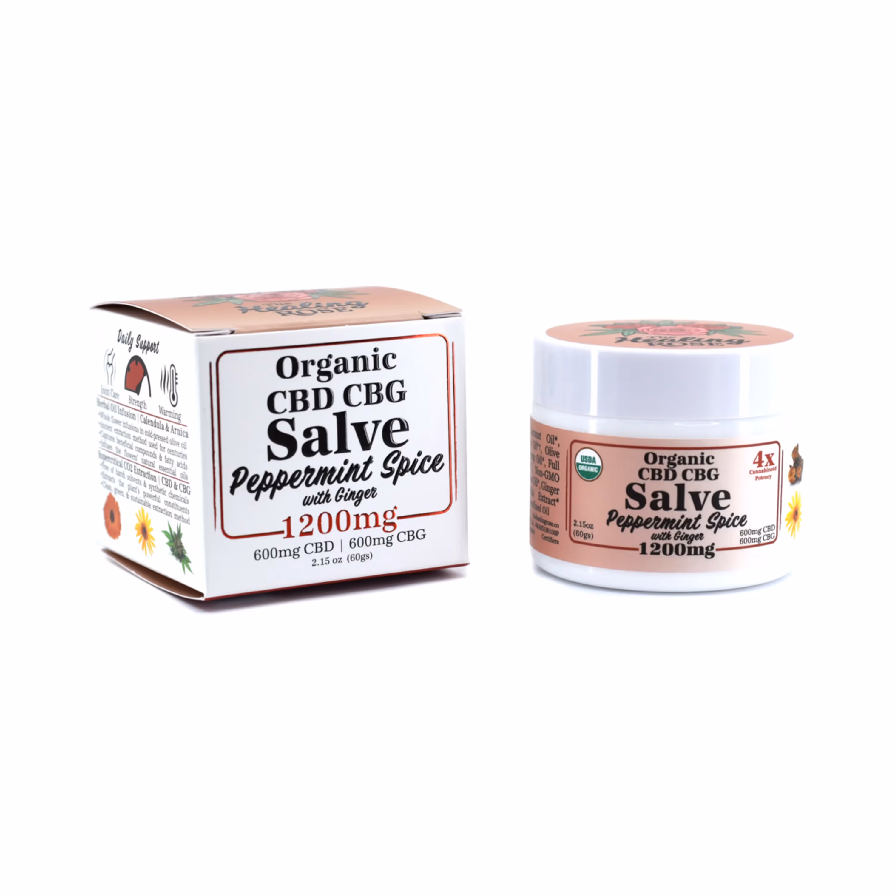 Organic Peppermint Spice CBD Salve | 1200mg