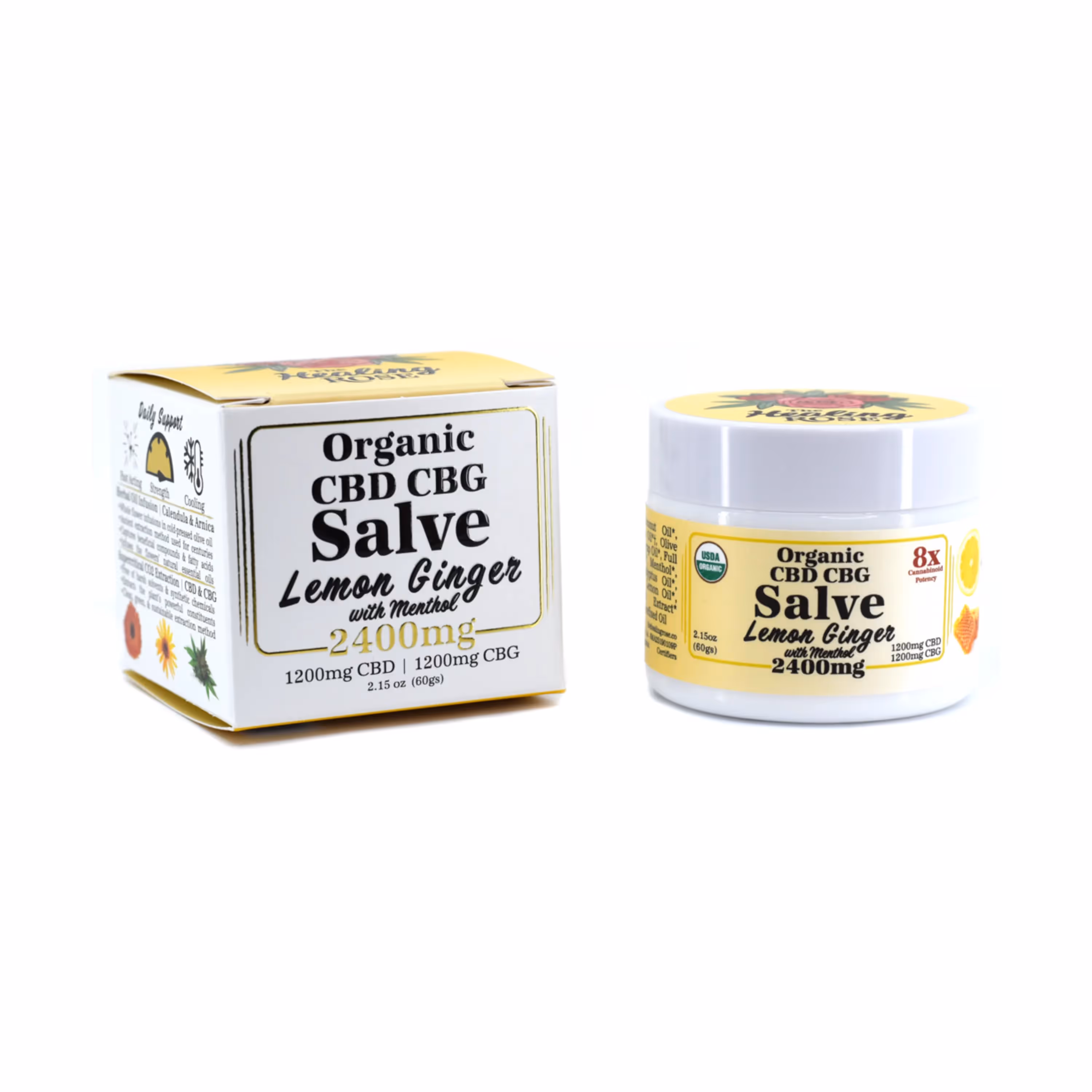 Organic Lemon Ginger CBD Salve | 2400mg
