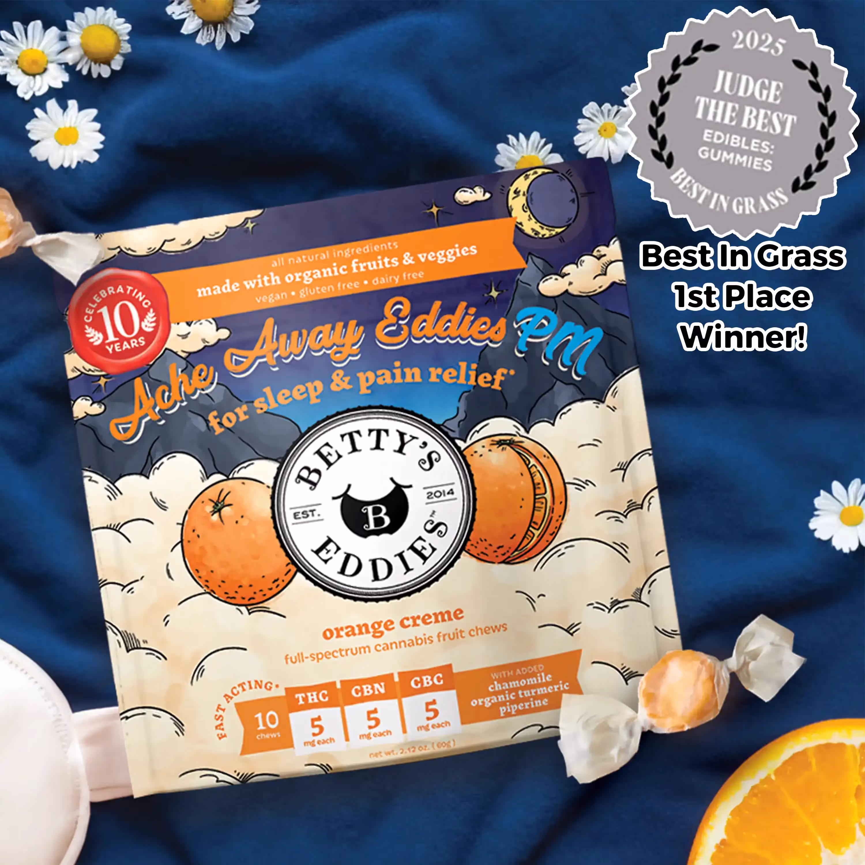 Ache Away PM Orange Creme Chews | 10pk