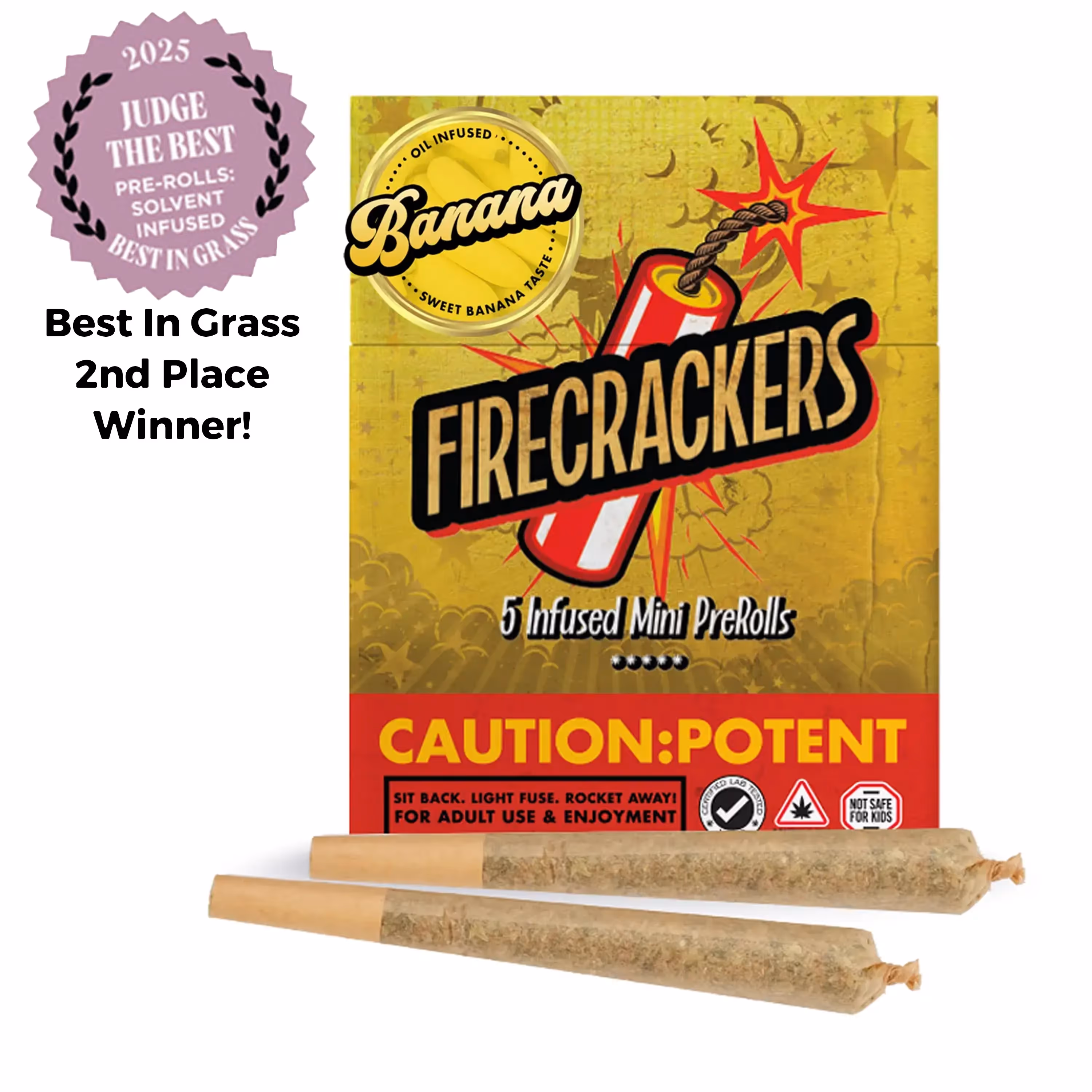 Banana Candy Firecrackers | Infused | 5pk | 0.7g
