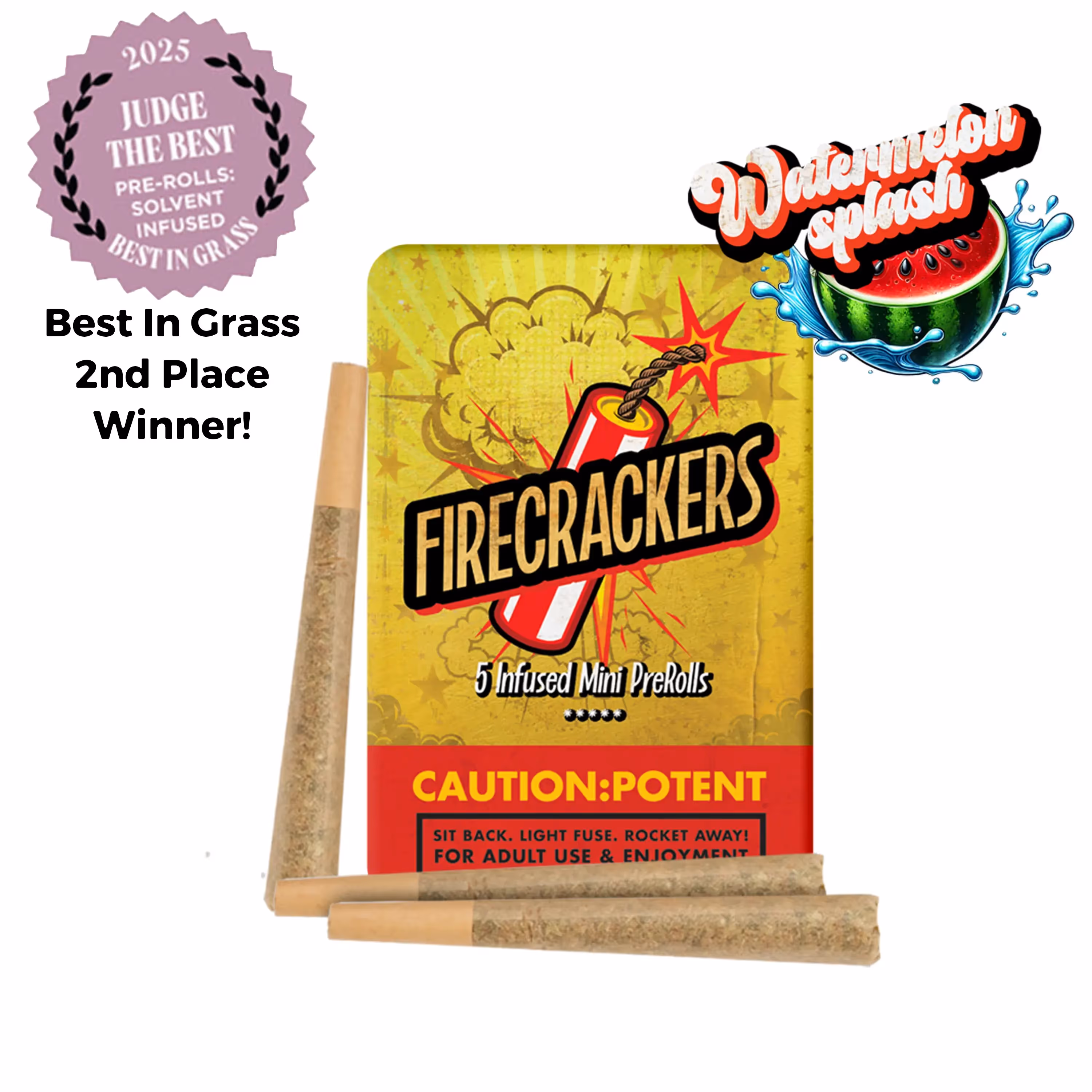 Watermelon Splash Firecrackers | Infused | 5pk | 0.7g