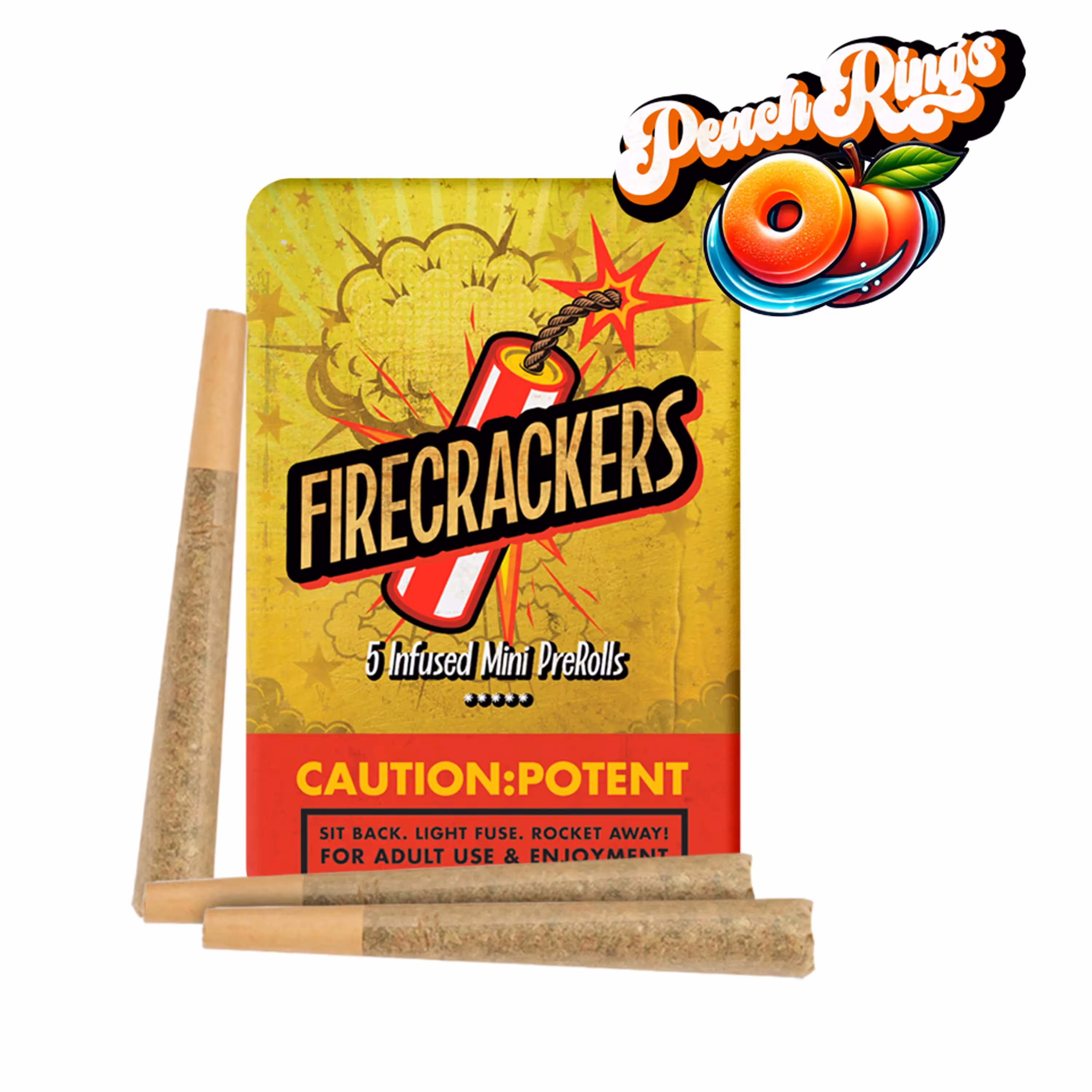Peach Rings Firecrackers | Infused | 5pk