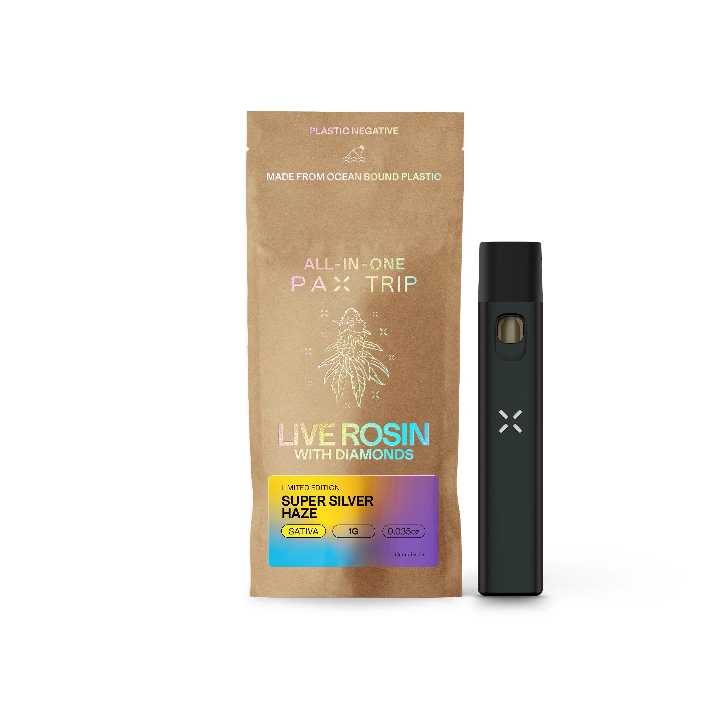 Super Silver Haze | Live Rosin with Diamonds | All-In-One | 1g