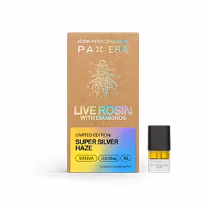 Super Silver Haze | Live Rosin with Diamonds Pax Pod | 1g